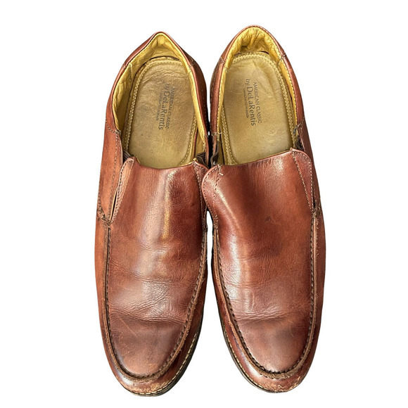 AMERICAN Classic by De La Rentis Men's AC Slip-On Brown Leather Shoes Size 10.5M - Picture 3 of 8